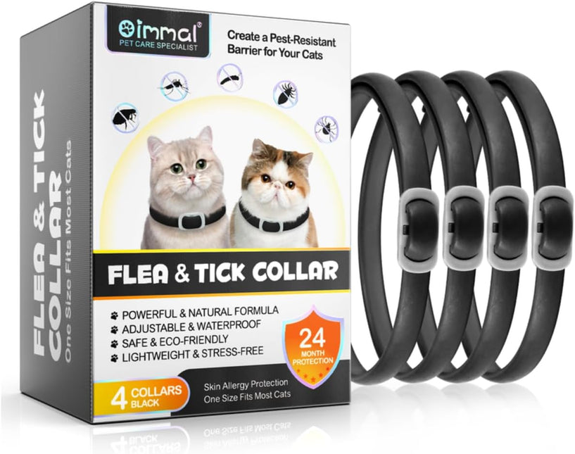 Cat Flea and Tick Collar | Flea & Tick Prevention | Pack of 4