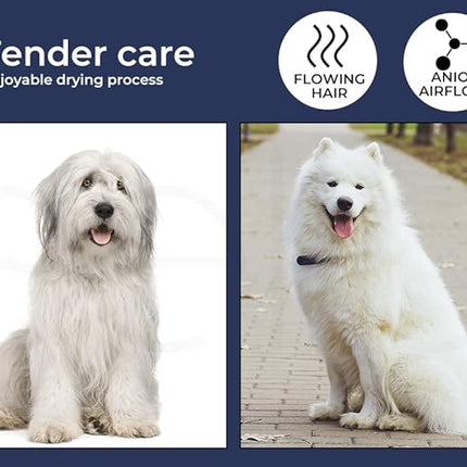 PaWz Pet Grooming Hair Dryer Dog Cat Speed Blower Heater Low Noise 3200W White