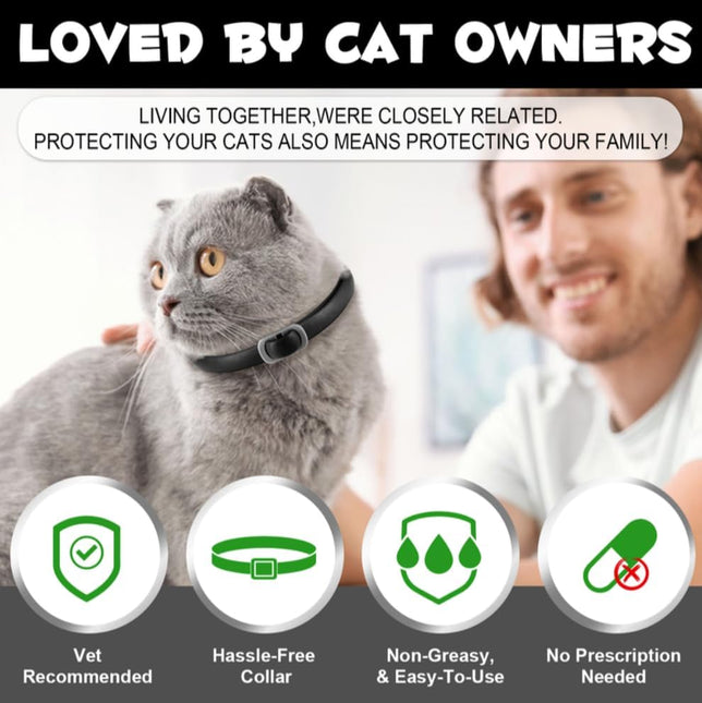 Cat Flea and Tick Collar | Flea & Tick Prevention | Pack of 4