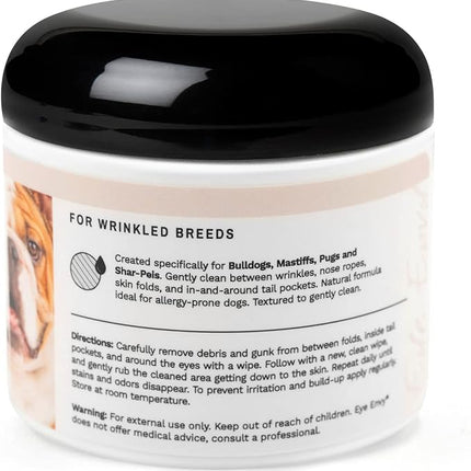 Eye Envy Bulldog Wrinkle Wipes for French, Pug, English Bulldogs , USA Made - 60 Count