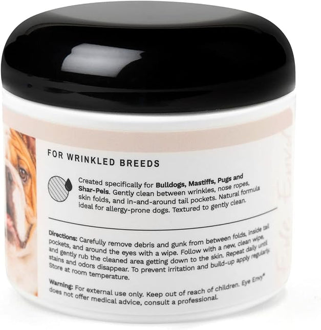 Eye Envy Bulldog Wrinkle Wipes for French, Pug, English Bulldogs , USA Made - 60 Count