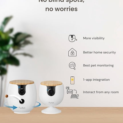 Furbo [New Mini 360° Camera + Mini Cam (2-Camera Bundle Nanny Pro Subscription)