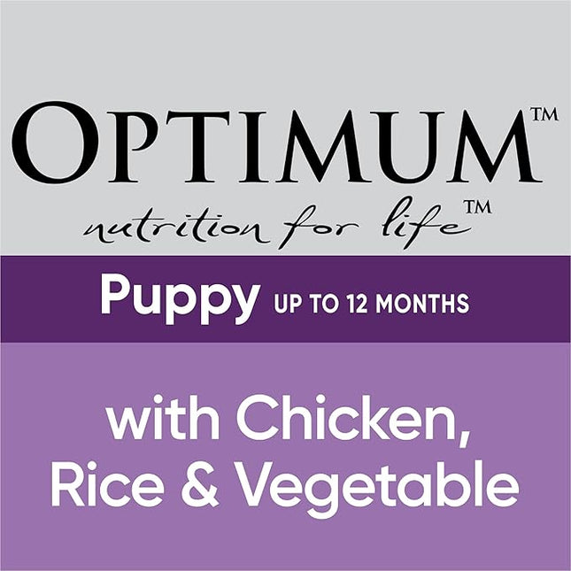 OPTIMUM Chicken and Rice Wet Puppy Food 100g Tray, 12 Pack