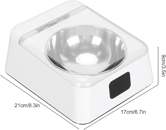 Smart Pet Feeder, Infrared Sensor Switch Cover Cat Feeder, Battery Powered Intelligent Automatic Opening Lid Dog Feeder, Pet Food Dispenser for Pet, Cat and Dog, Dishwasher Safe