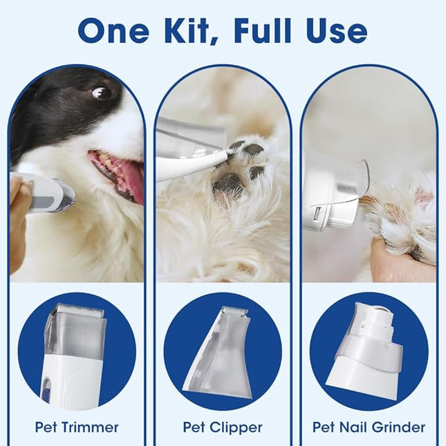 Dog Grooming Vacuum, 10000Pa Strong Pet Vacuum, 7 in 1 Dog Grooming Kit with 5 Suction Mode and 2L Large Dust Cup for Shedding Pet Hair