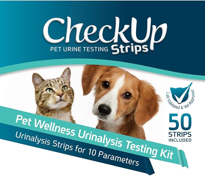 CheckUp Dog and CAT Urine Testing Strips for 10 PARAMETERS 50pk