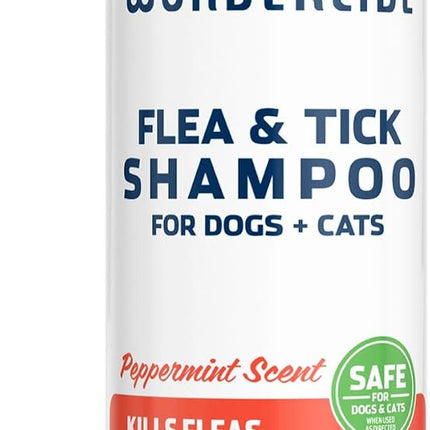 Wondercide - Flea & Tick Shampoo for Dogs and Cats - Peppermint - 12 Fl oz