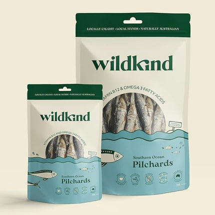 Wildkind Air Dried Pilchards 750g – Natural Australian Fish Treats for Dogs