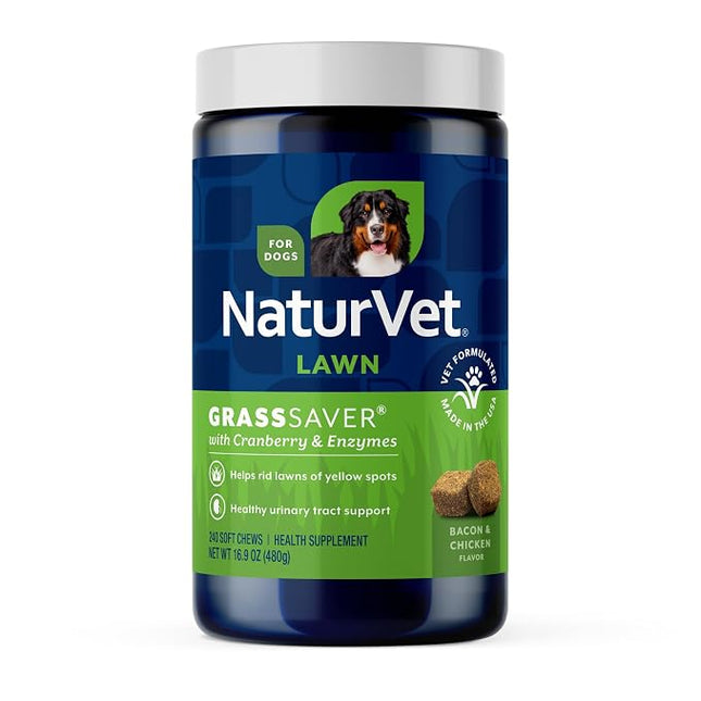 NaturVet GrassSaver Supplement for Dogs - 240 Soft Chews