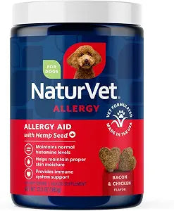 NaturVet Hemp Allergy Aid Supplement for Dogs - 120 Soft Chews