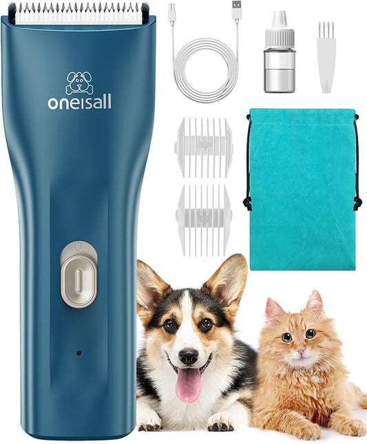Oneisall Pet Clipper for Cat Matted and Long Hair - Quiet Cordless shaver