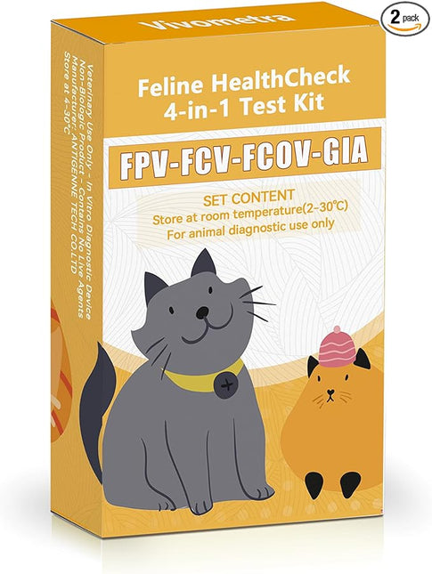 Home Check 4-in-1 Feline Home Wellness Kit – Easy Cat Health Monitor 2 (Pack)