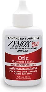 Zymox Advanced Formula Otic Plus Enzymatic Ear Solution for Dogs and Cats