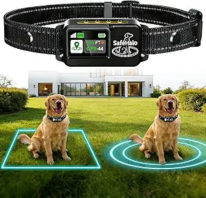 GPS Wireless Dog Fence System – Electric Anti Escape Collar, No Subscription, 3 Modes,Circular 65-9,840 ft & Irregular Fence