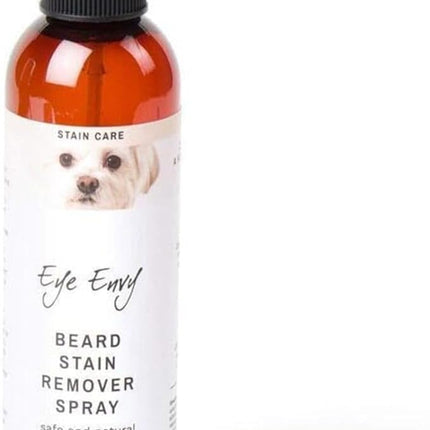Eye Envy Beard Stain Remover Spray for Dogs/Cats. Natural, Safe. Remove Stains from Drooling, Saliva, Food, Runoff from Tearing. Removes Odors. Keeps Dog Beards Clean. 4oz
