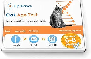Cat Age Test - At-Home DNA Methylation Test to Estimate Your Cat’s Age, Mouth Swab Kit for Rescue & Shelter Cats, Includes Estimated Birthday, Life Stage & Health Insights
