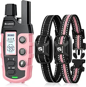 Bousnic Dog Shock Collar 2 Dogs (5-120Lbs) - 3300 ft Waterproof Training Collar for Dogs