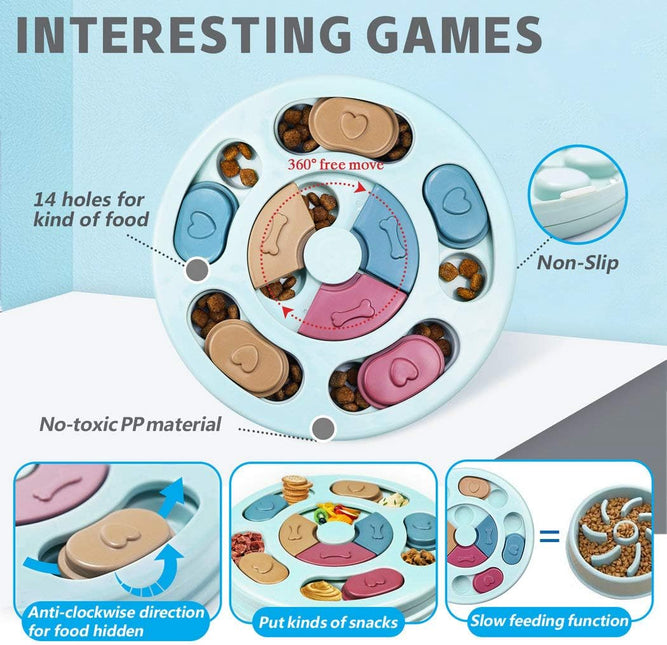 Dog Puzzle Toys, Interactive Dog Game, Dog Enrichment Toys for Small, Medium & Large Dogs, Treat Training