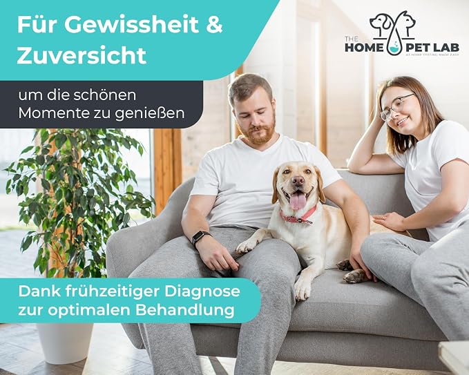 The Home Pet Lab 1x Giardia Quick Test Dog & Cat - Giardia Test Reliable as Test for Intestinal Parasites and Diarrhoea - for Dogs and Cats with Giardia