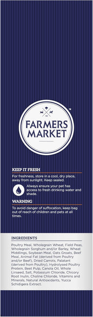 Farmer's Market Chicken and Farm Vegetables Adult Dry Dog Food 2.7kg - Made with Real Australian Meat & Vegetables for Complete Nutrition, Supports Muscle, Skin & Coat Health