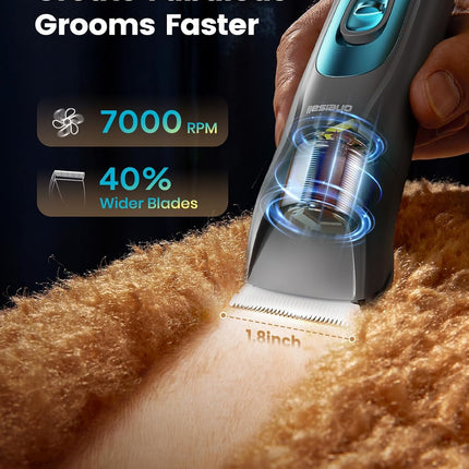 oneisall Professional 4-in-1 Dog Grooming Kit with LED Light