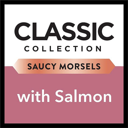 Dine Classic Collection Wet Cat Food Salmon Saucy Morsels 85g Tray, 42 Pack