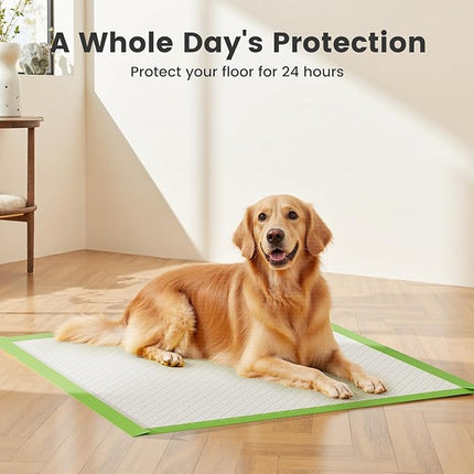 Gardner Pet Dog Pee Pads Extra Large 28"x34", XL Thicker ECO Green Disposable XLarge Puppy Training Pads