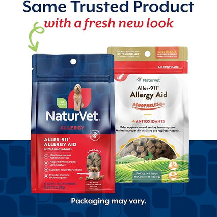 NaturVet Aller-911 Dog Allergy Support Scoopables Food Topper - 11oz