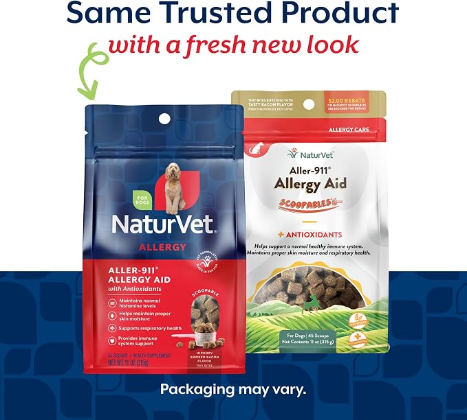 NaturVet Aller-911 Dog Allergy Support Scoopables Food Topper - 11oz