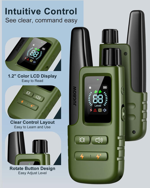 Dog Shock Collar - 4500FT Dog Training Collar with Remote, , Security Lock, Rechargeable eCollar for 10-120lbs