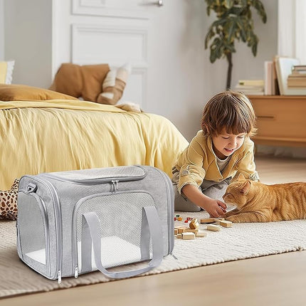 Large Cat Carriers, Dog Carrier, Pet Carrier Soft-Sided Pet Travel Carrier for Large Cats