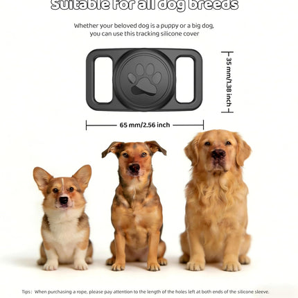 Pet Tracker,GPS Collar for Dogs (iOS Only) Smart tag,Waterproof Compatible with Apple Find My,No Monthly Fee