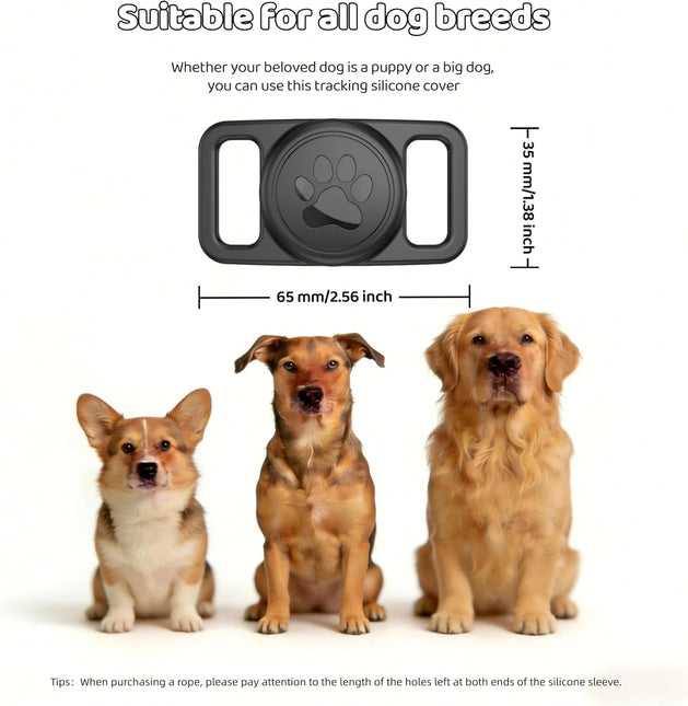 Pet Tracker,GPS Collar for Dogs (iOS Only) Smart tag,Waterproof Compatible with Apple Find My,No Monthly Fee