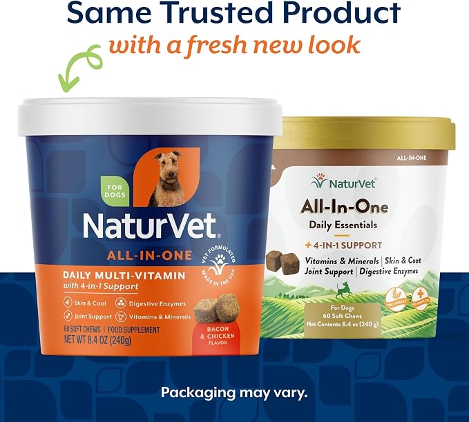 NaturVet All-in-One Dog Supplement Daily Multivitamin - 60 Soft Chews