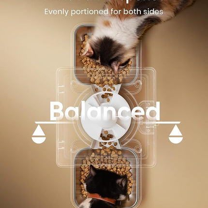 oneisall Automatic Cat Feeder for 2 Cats, 20 Cups/5L Automatic Cat Food Dispenser for Small Pets