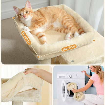 PAWZ Road 30" Cat Tower, Small Cat Tree with 2 Condos for Indoor Cats