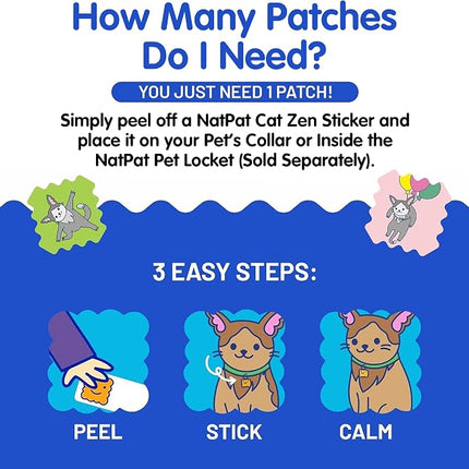 NATPAT Zen Patch Calming Stickers for Cats, Natural Aromatherapy, 24 Count