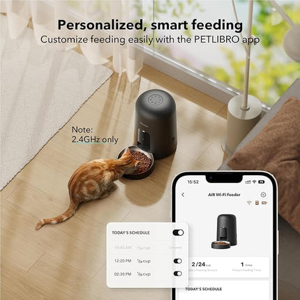 PETLIBRO Cordless Automatic Cat Feeder – Battery Powered, WiFi App Control