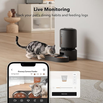 PETLIBRO Automatic Cat Feeder with Camera for Two Cats, 1080P HD Video with Night Vision, 5G WiFi