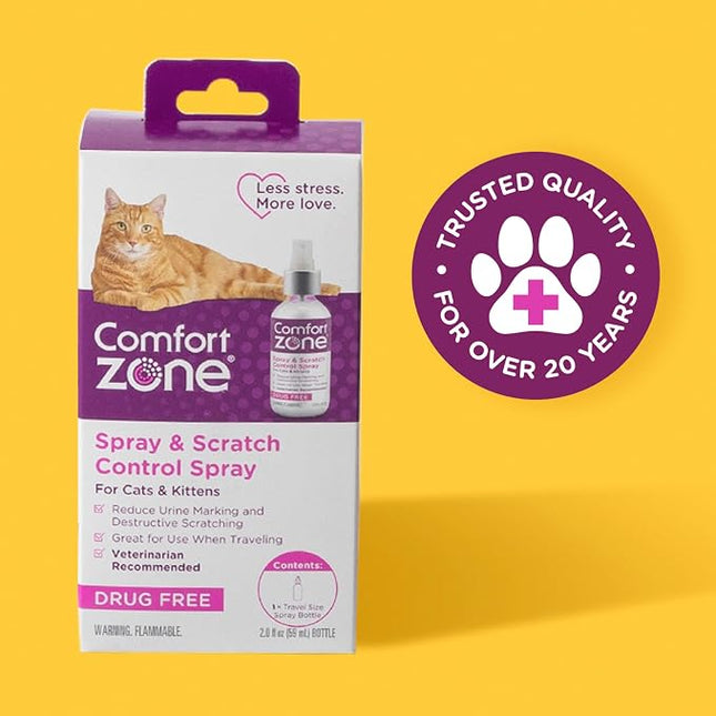 Comfort Zone Cat Calming Spray for kittens & cats, 118 mL, Value Size
