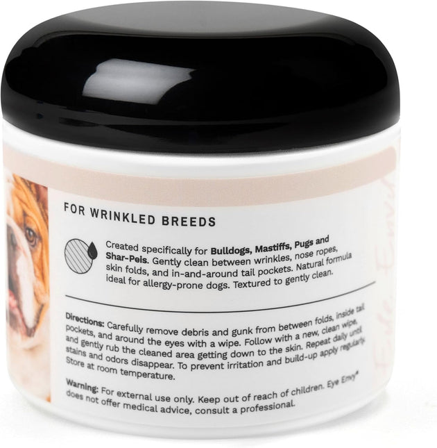 Eye Envy Bulldog Wrinkle Wipes for French, Pug, English Bulldogs , USA Made - 60 Count