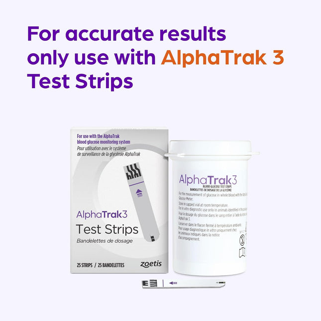 AlphaTrak3 Blood Glucose Monitoring Kit for Diabetic Dogs, Cats & Horses