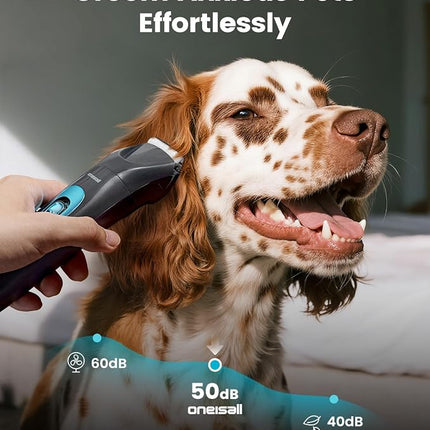 oneisall Professional 4-in-1 Dog Grooming Kit with LED Light