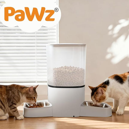 PaWz Automatic Cat Feeder with APP Control,5G WiFi Automatic Dog Feeder,6L Food Large Cat Dispenser for Multiple Pets