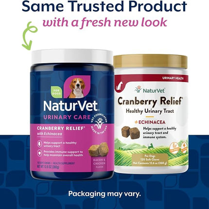 NaturVet Urinary Care Cranberry Relief with Echinacea for Dogs - 120 Count
