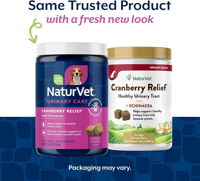 NaturVet Urinary Care Cranberry Relief with Echinacea for Dogs - 120 Count