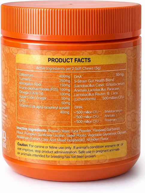 WellPet Allergy Support Chews for Dogs and Cats, Chicken Flavour, Immune Support, Itching Skin Relief, 250g