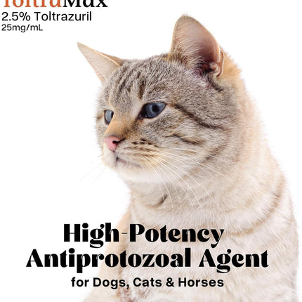 Toltrazuril 2.5% for Horses, Dogs, Cats, 60mL/2 Ounce, for Non-Food Chain Animals, Chicken