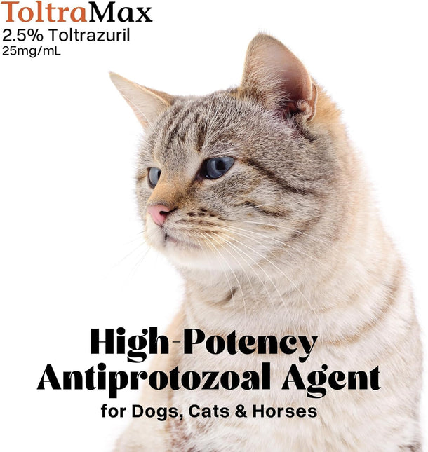Toltrazuril 2.5% for Horses, Dogs, Cats, 60mL/2 Ounce, for Non-Food Chain Animals, Chicken