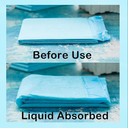 100Pcs 60x60cm Disposable Pet Training Pads, 6 Layers Large Puppy Pee Training Pads Pet Training Pee Pads Super Absorbent & Leak-Proof Piddle and Potty Pads Pee Mats for Dogs, Cats, Pet (Blue)